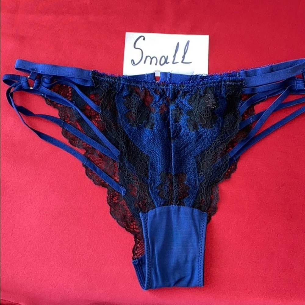 Victoria Secret Lace Very Sexy Small Blue/Black